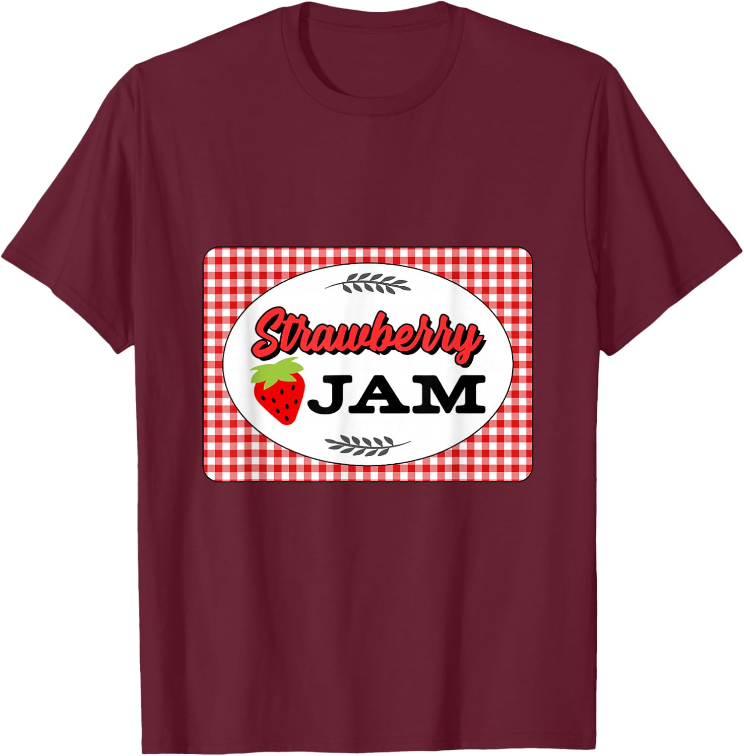 Easy Couples Halloween Costumes Strawberry Jam Costume T-Shirt - T-Shirt | Maroon