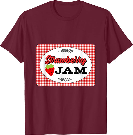Easy Couples Halloween Costumes Strawberry Jam Costume T-Shirt - T-Shirt | Maroon