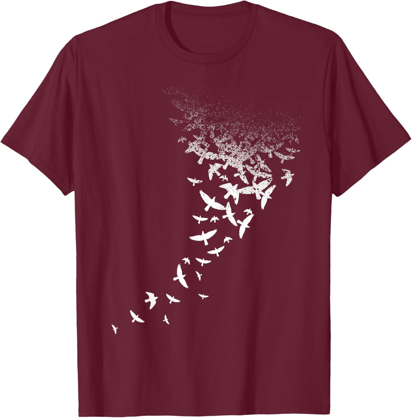 Birds graphic design T-Shirt - T-Shirt | Maroon