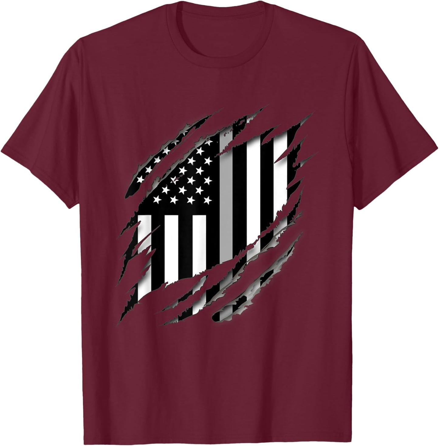 Correctional Officer Thin Silver Line Family Shirt T-Shirt - T-Shirt | Maroon