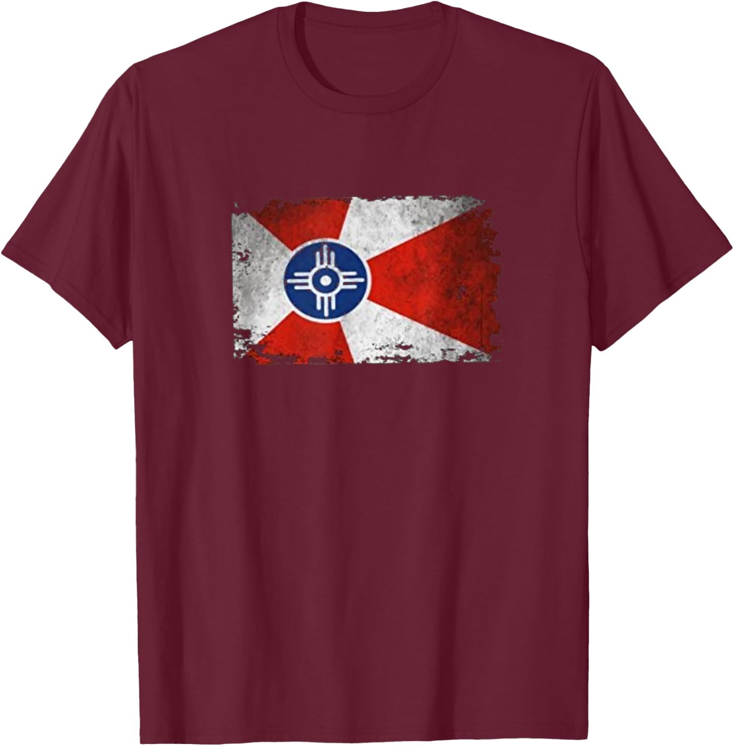 Vintage Wichita Flag T-Shirt - T-Shirt | Maroon