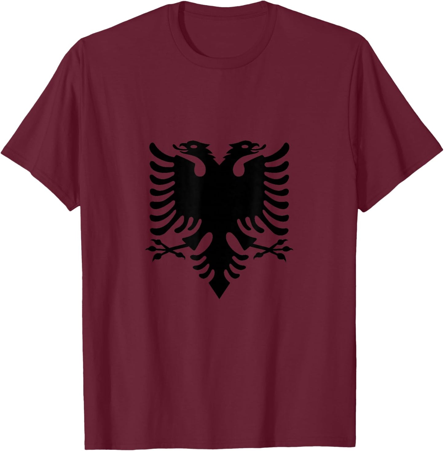 Albanian Flag Albania Flag Shirt T-Shirt - T-Shirt | Maroon
