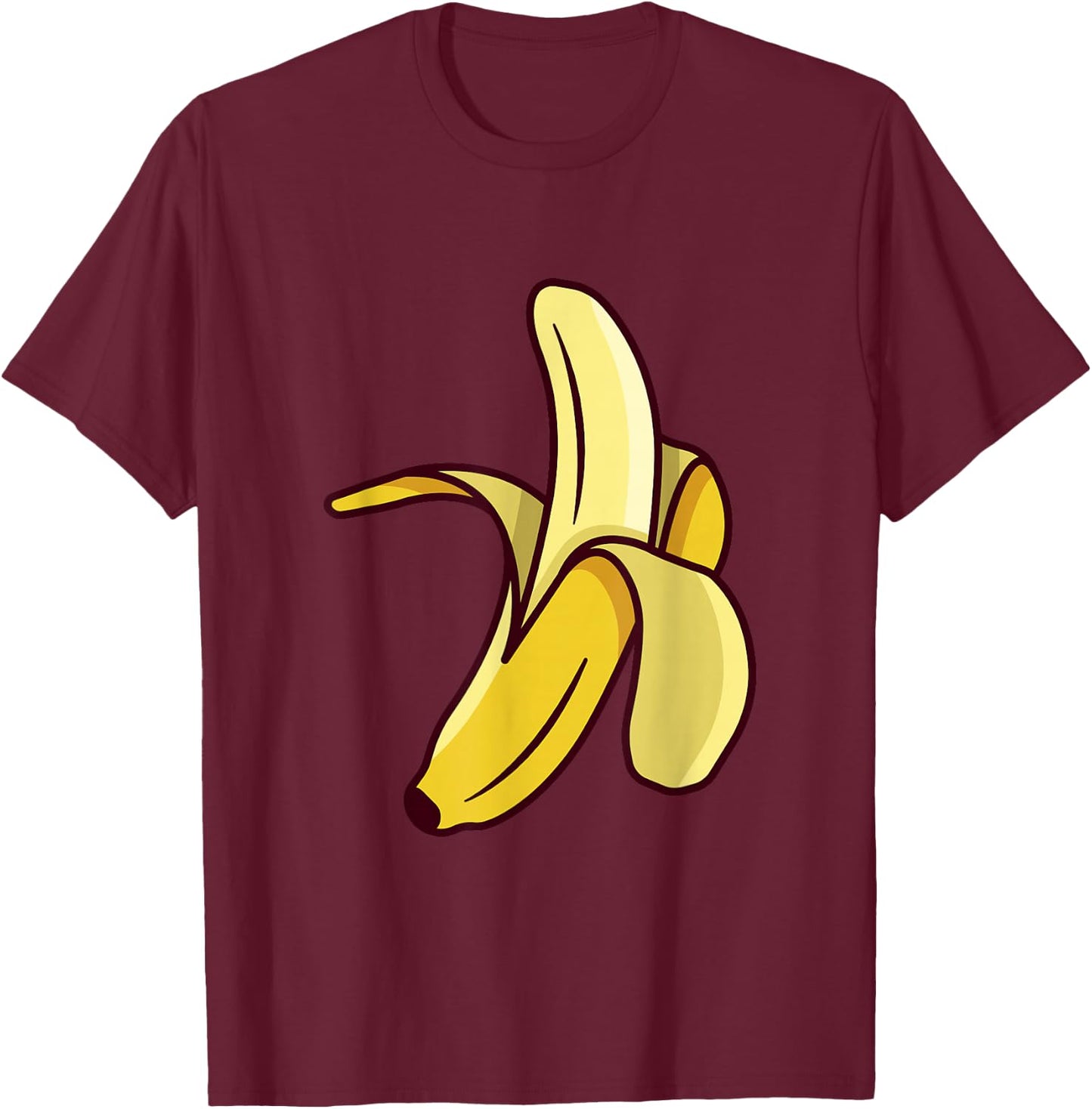 Banana Halloween Costume, Funny Fruit T-Shirt - T-Shirt | Maroon