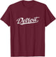 Detroit Michigan MI Vintage Sports Script Retro Gift T-Shirt - T-Shirt | Maroon
