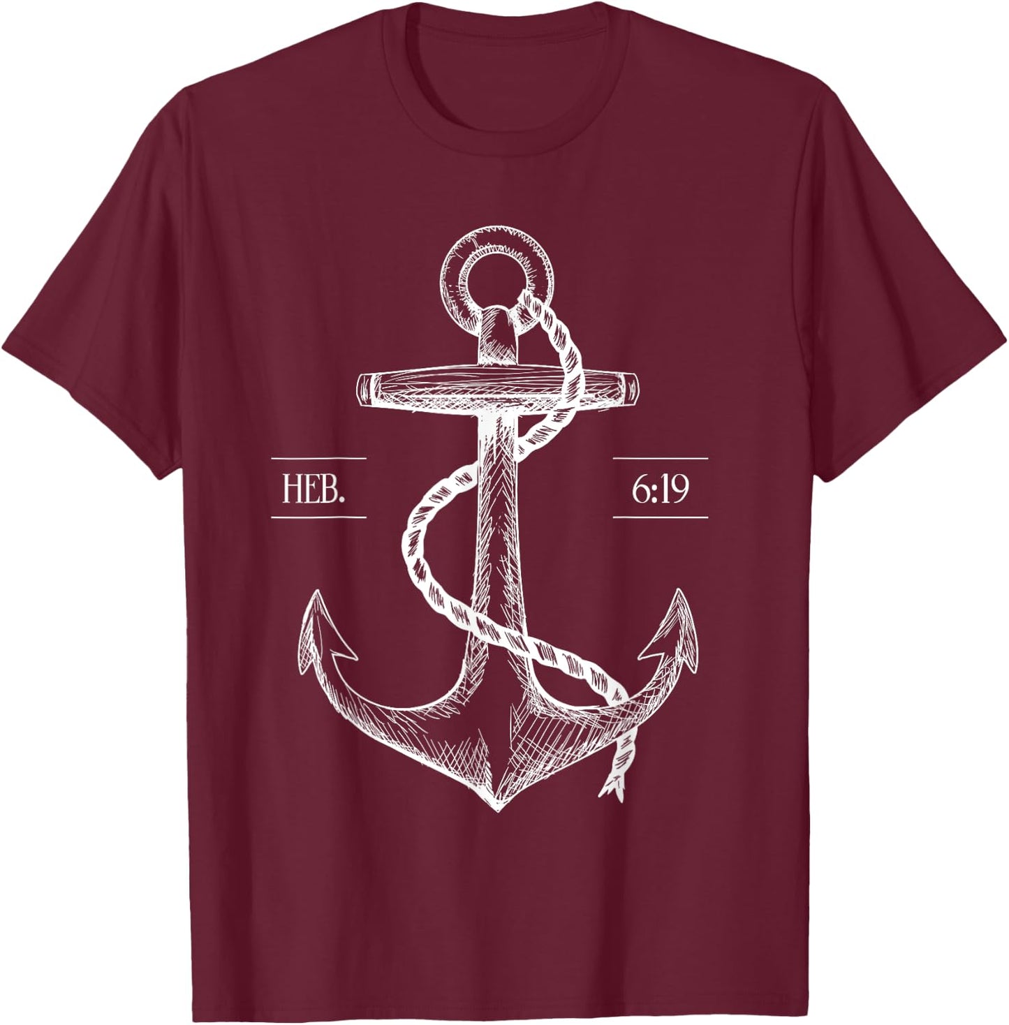 Jesus Is the Anchor of My Soul Hope Faith Anchored T Shirt T-Shirt - T-Shirt | Maroon