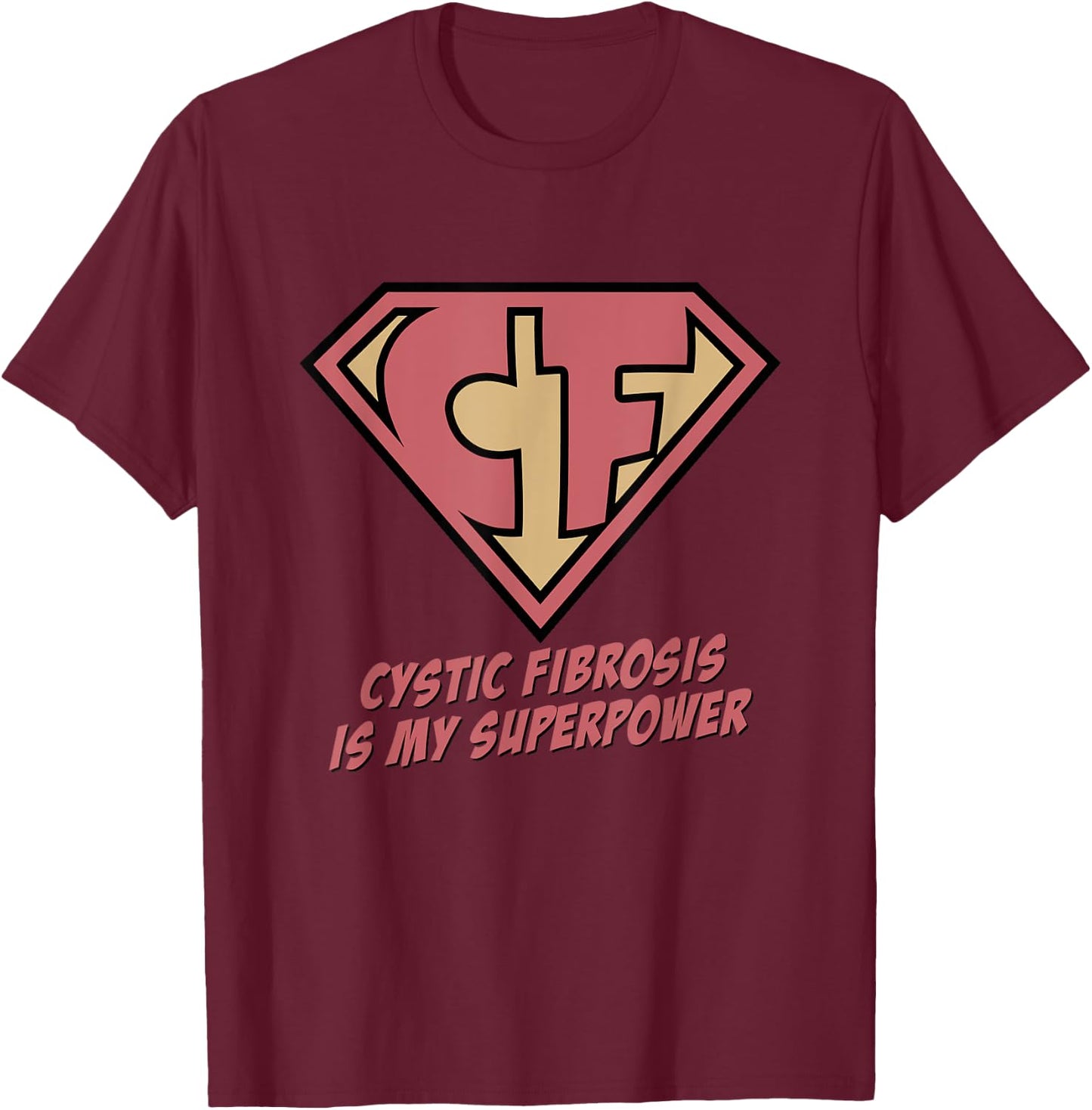 Cystic Fibrosis T-Shirt - T-Shirt | Maroon