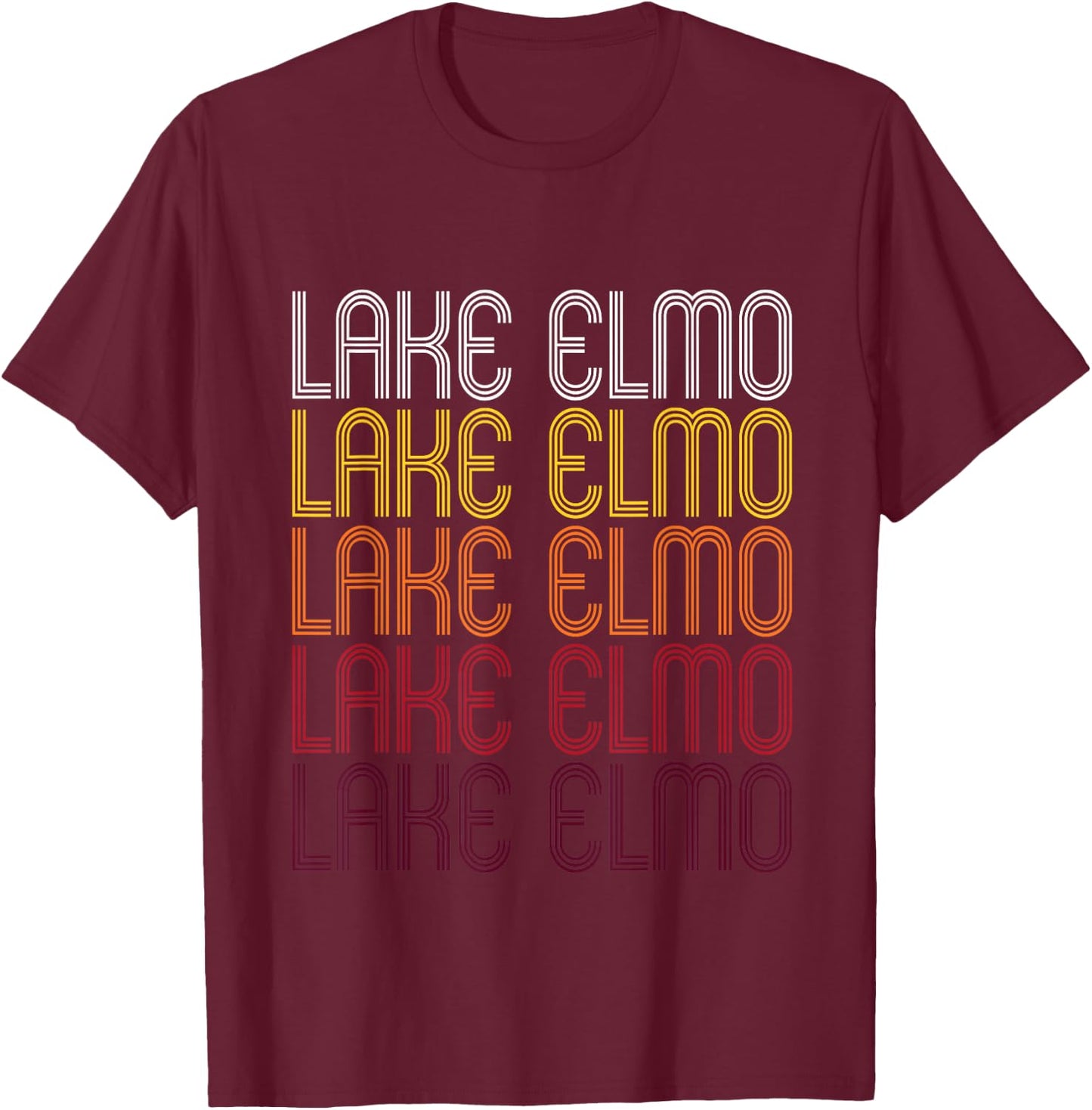 Lake Elmo, MN | Vintage Style Minnesota T-Shirt - T-Shirt | Maroon