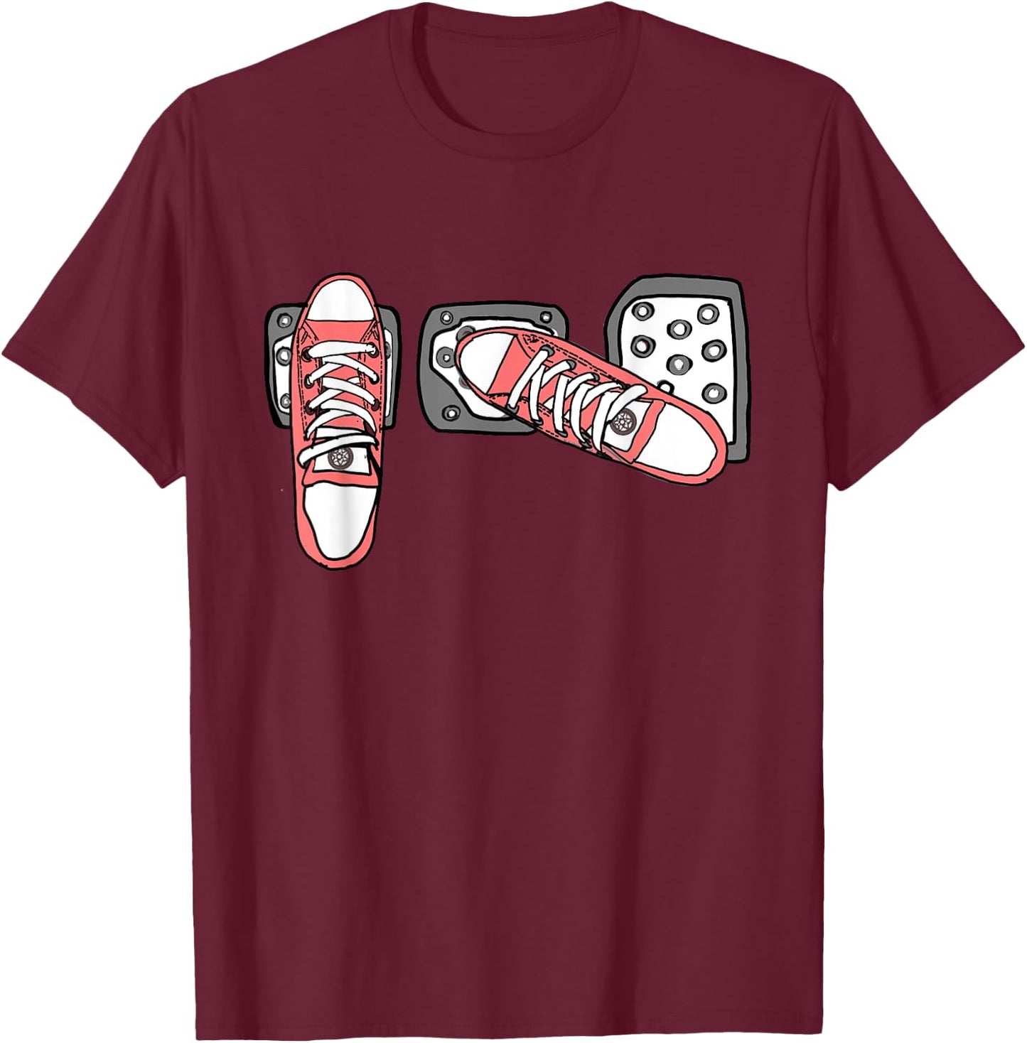 Save The Stick Funny Manual Transmission Three Pedals Car T-Shirt - T-Shirt | Maroon
