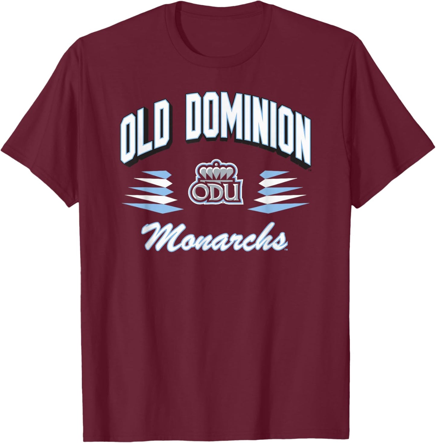 Old Dominion Monarchs Retro Diamond Navy Officially Licensed T-Shirt - T-Shirt | Maroon