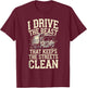 Garbage Truck Driving Truck Driver Proud Trucker T-Shirt - T-Shirt | Maroon