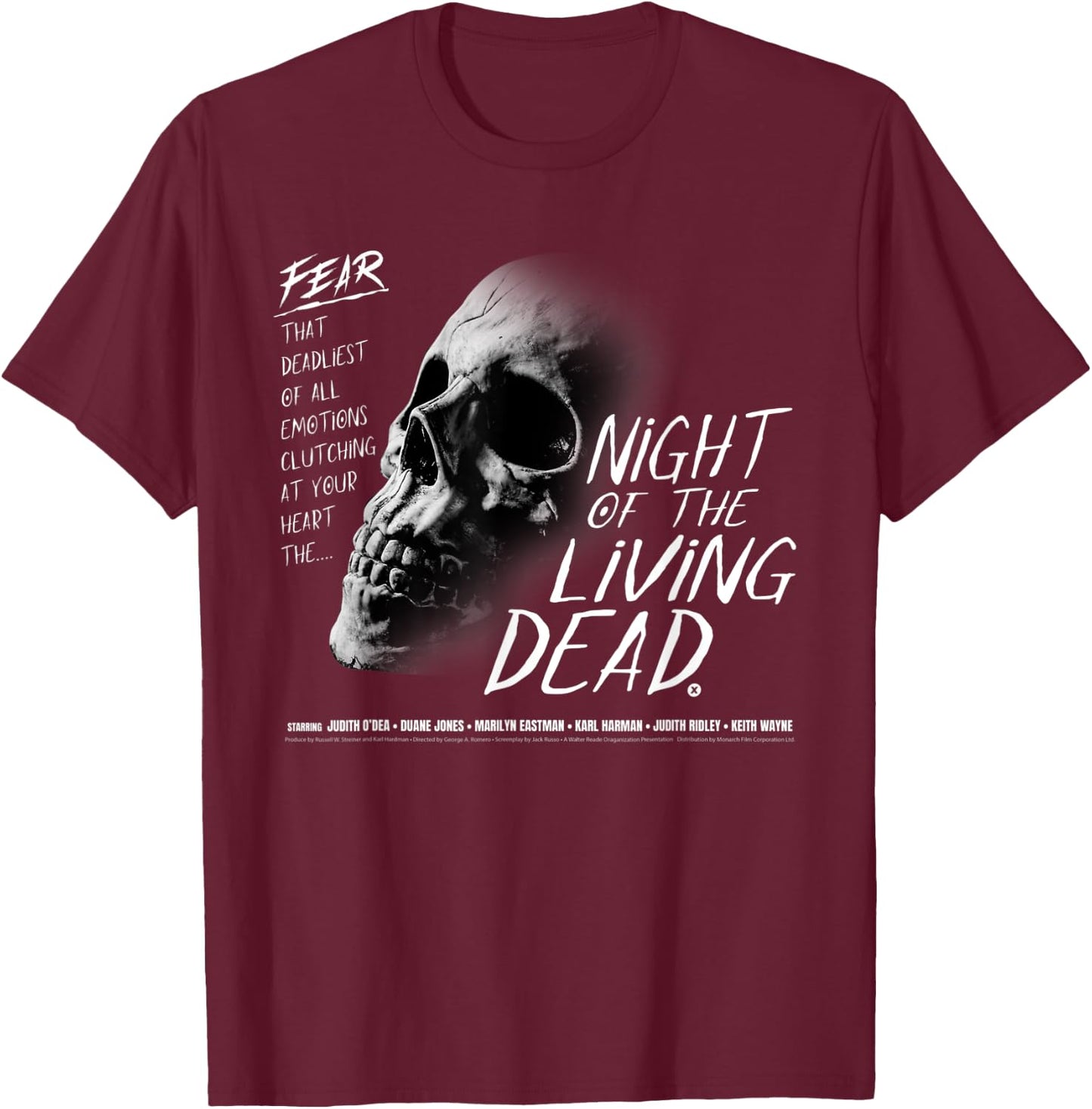 Classic Vintage Retro Zombie Movie Poster T-Shirt - T-Shirt | Maroon