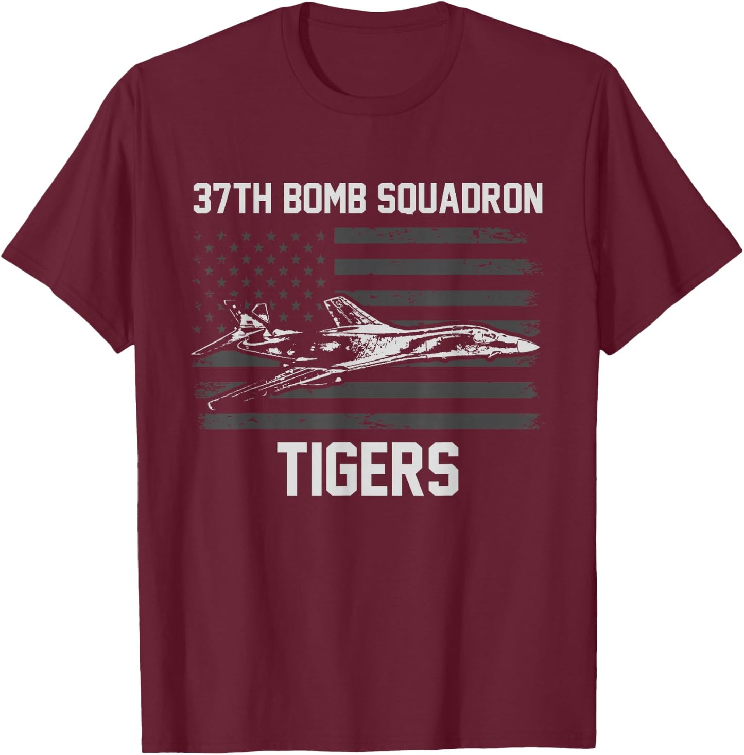 37th Bomb Squadron Tigers T-Shirt - T-Shirt | Maroon