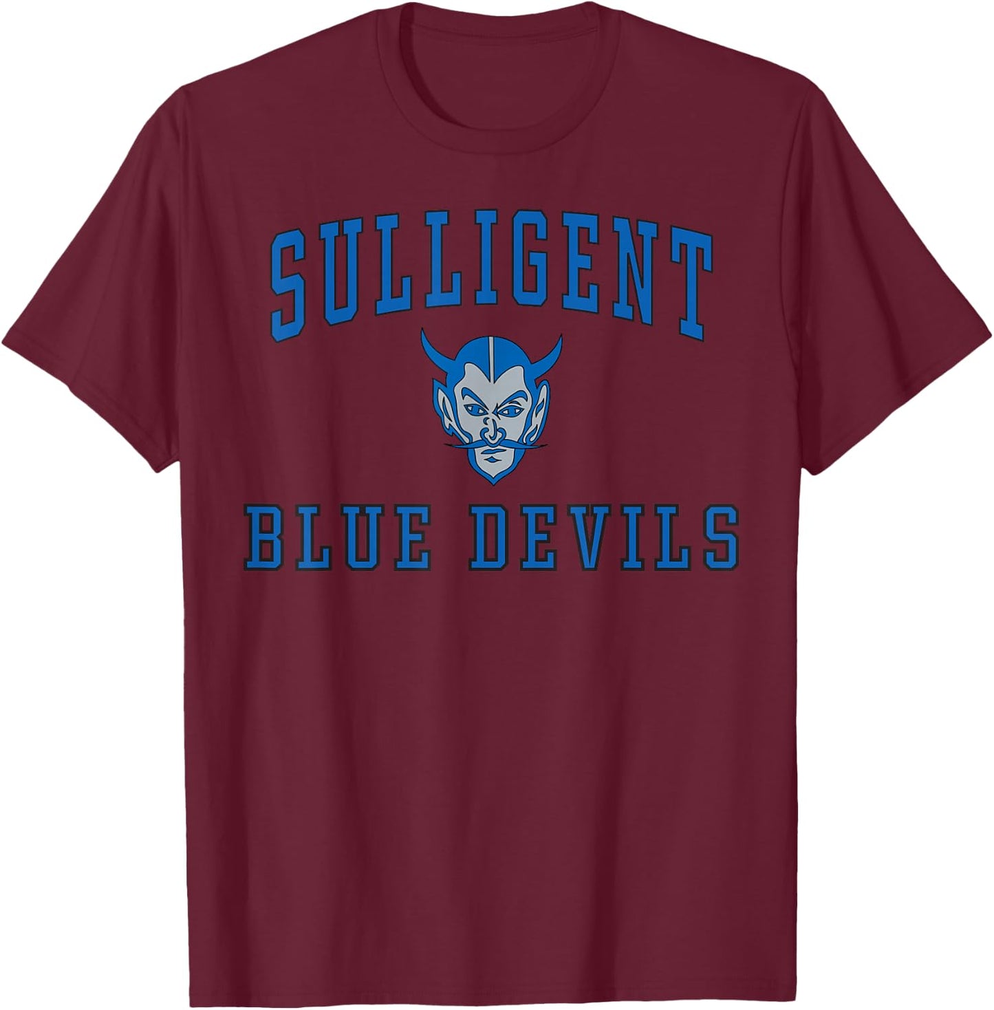Sulligent High School Blue Devils C1 T-Shirt - T-Shirt | Maroon