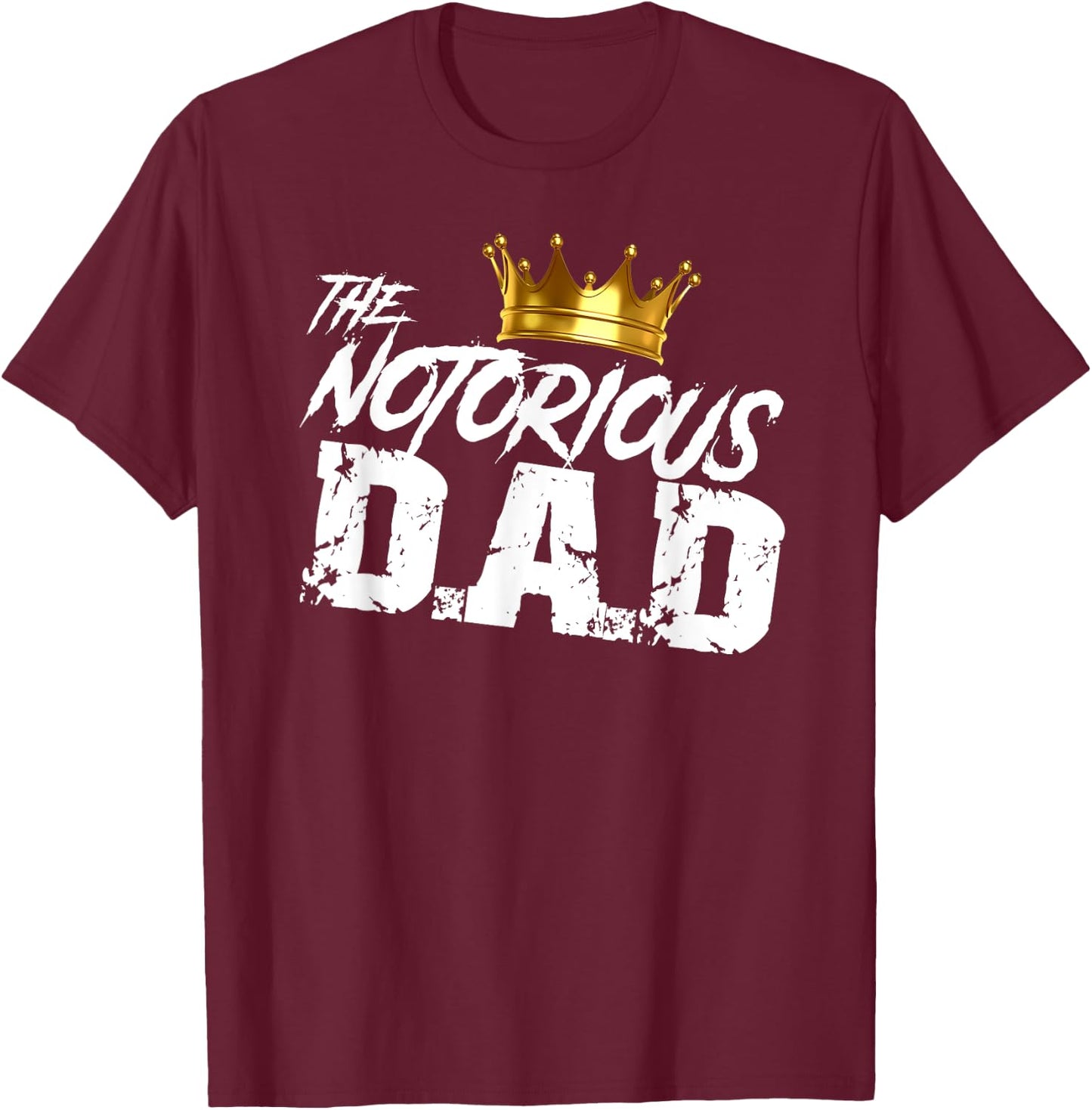 Old School Funny Hip Hop Fathers Day Notorious Dad T-Shirt - T-Shirt | Maroon
