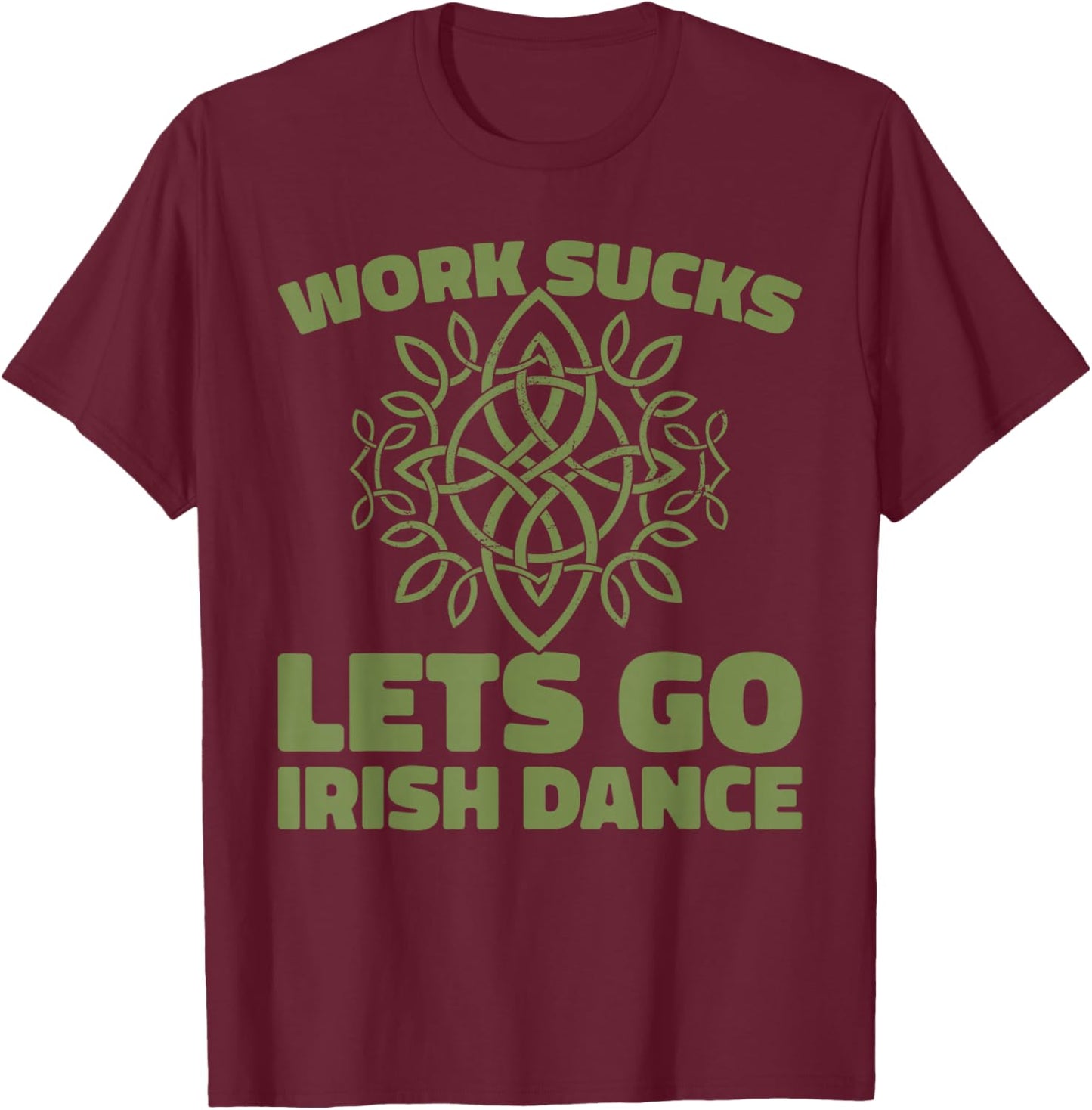 Dancer Jigging Step - Irish Dance T-Shirt - T-Shirt | Maroon