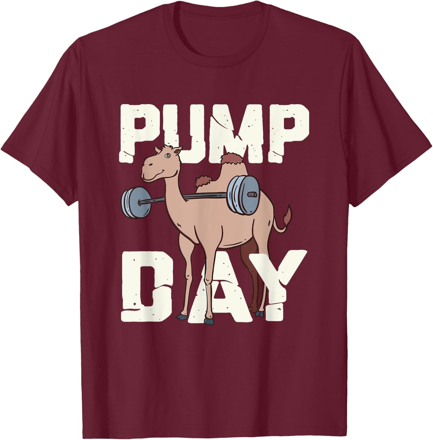Funny weight lifting, Hump Day Camel Fitness Humor T-Shirt - T-Shirt | Maroon