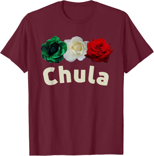 Cute Mexicana | Chula Chingona Bottom T-Shirt - T-Shirt | Maroon