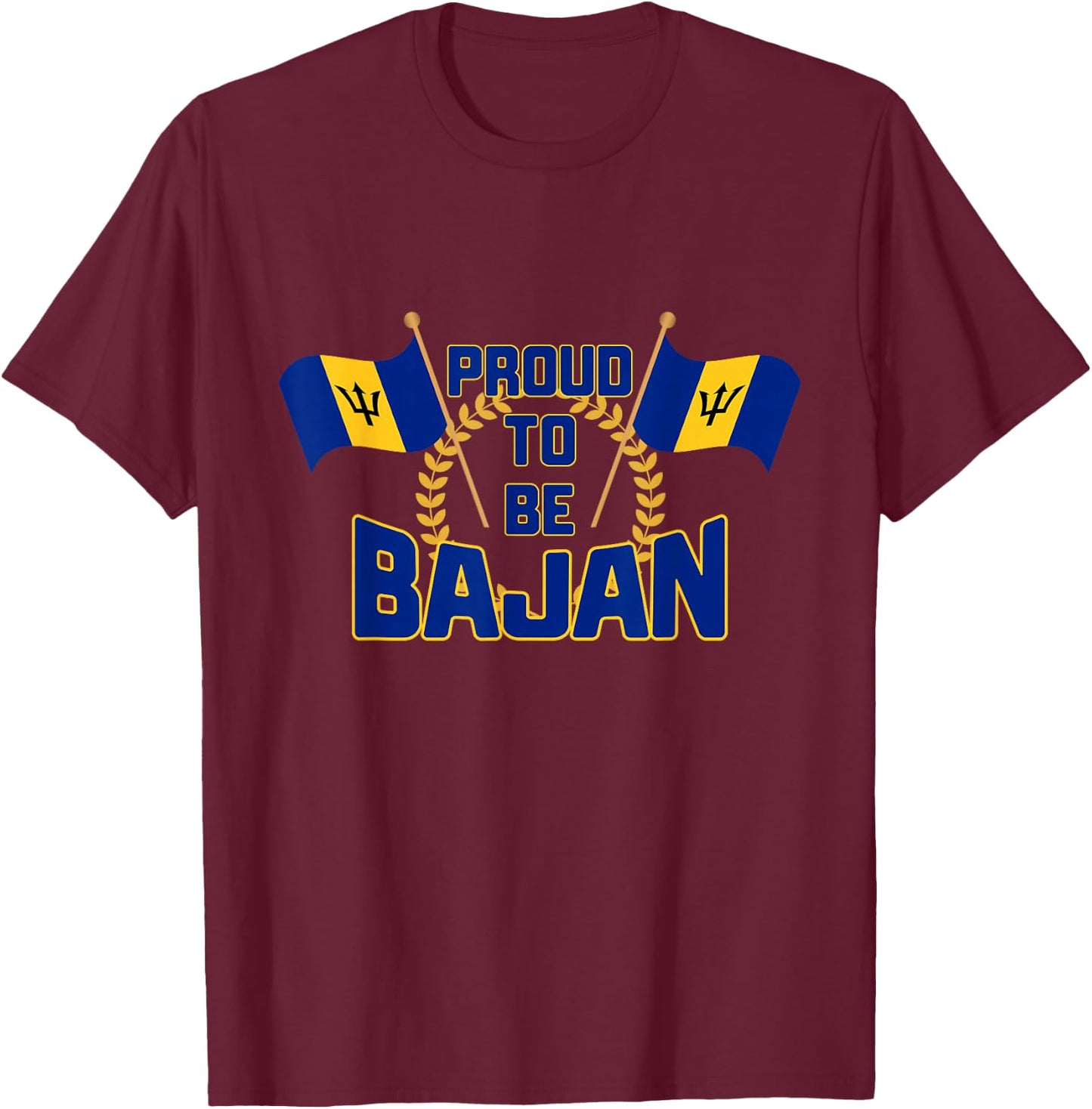 Barbados t shirts Proud to be bajan T-Shirt - T-Shirt | Maroon