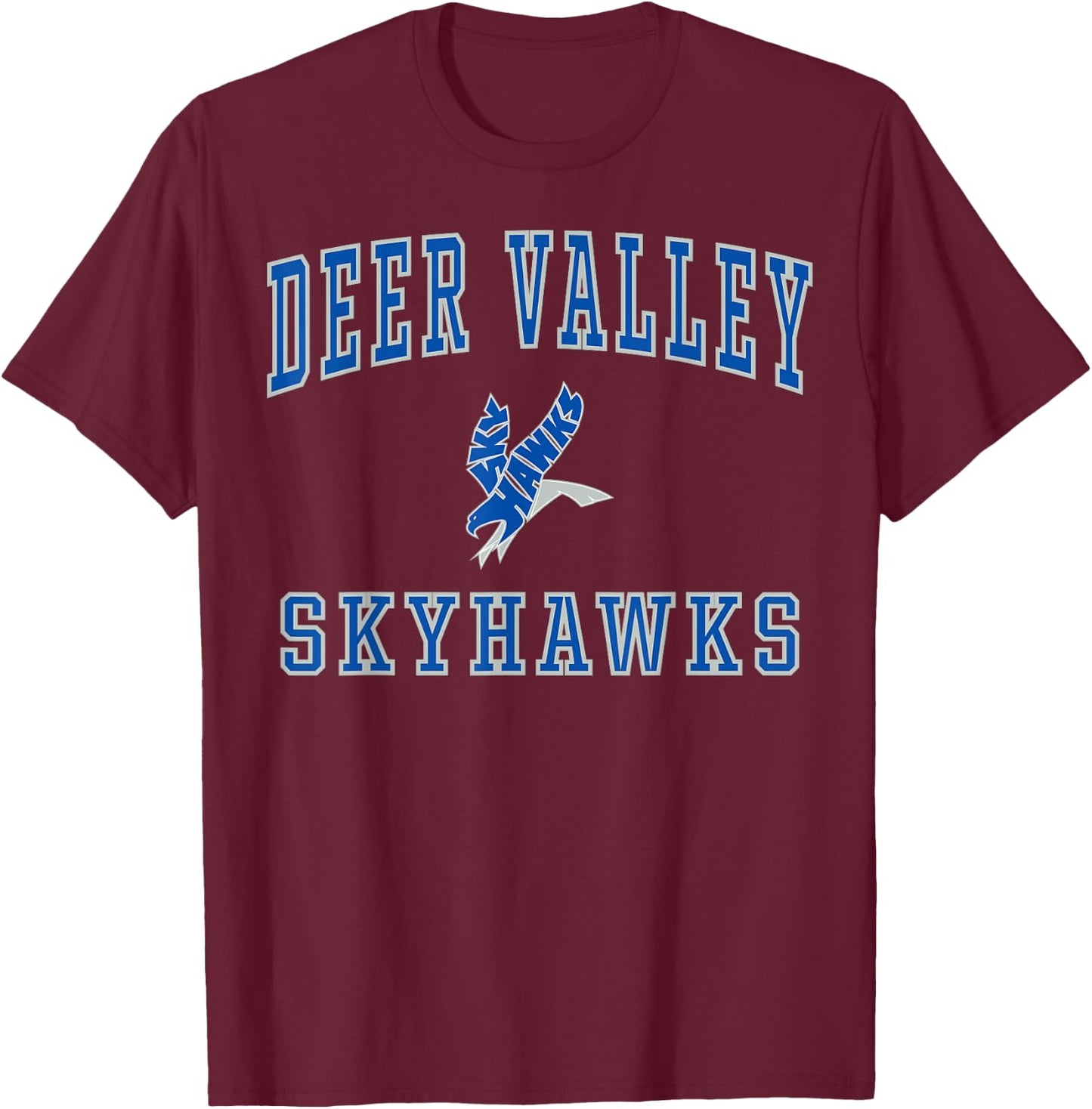 Deer Valley High School Skyhawks C1 T-Shirt - T-Shirt | Maroon