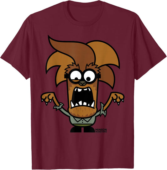 Despicable Me Wolf Halloween Monster Graphic T-Shirt - T-Shirt | Maroon