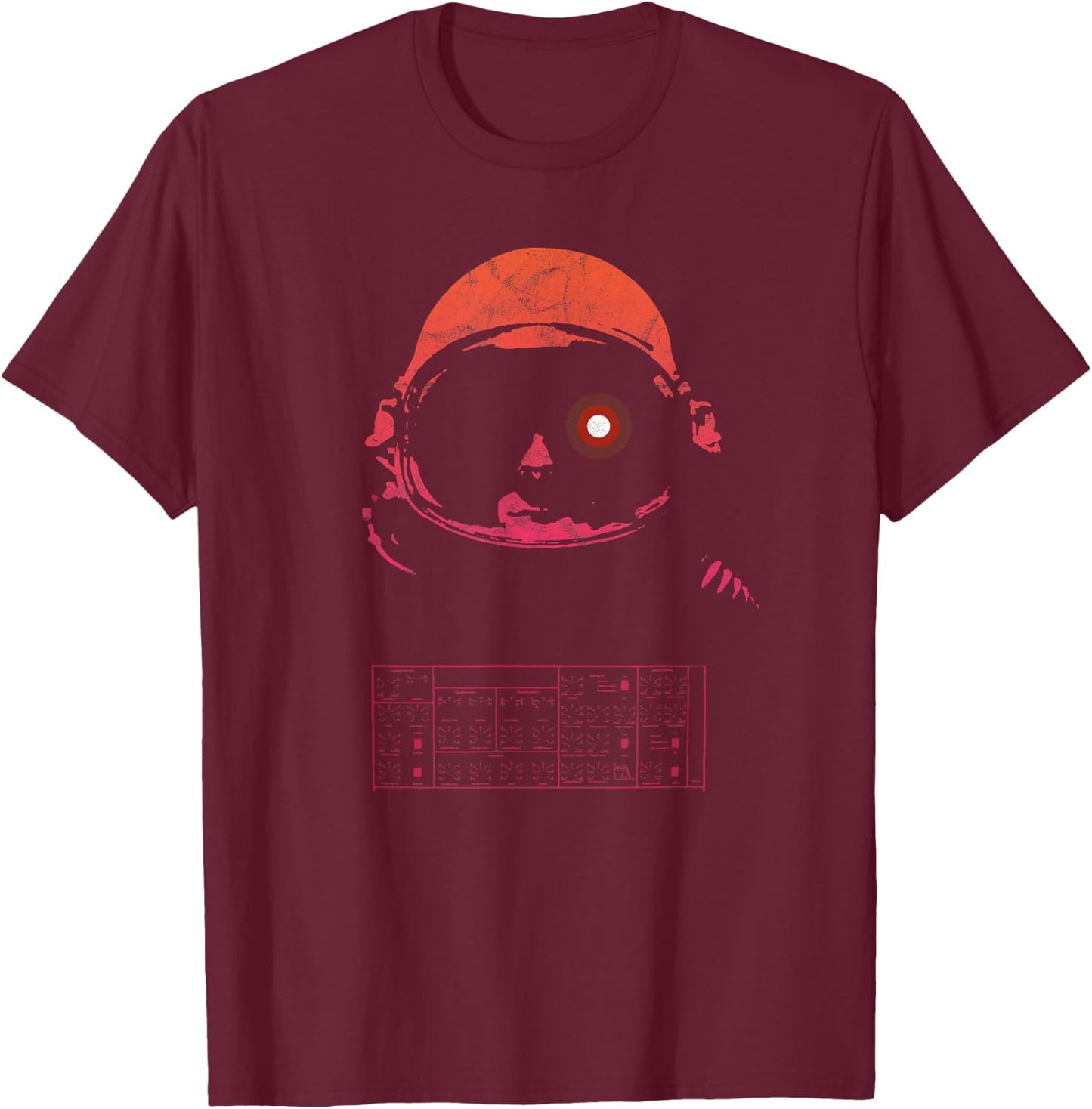 Synthwave Retrowave Aesthetic Vintage Astronaut Synth Space T-Shirt - T-Shirt | Maroon