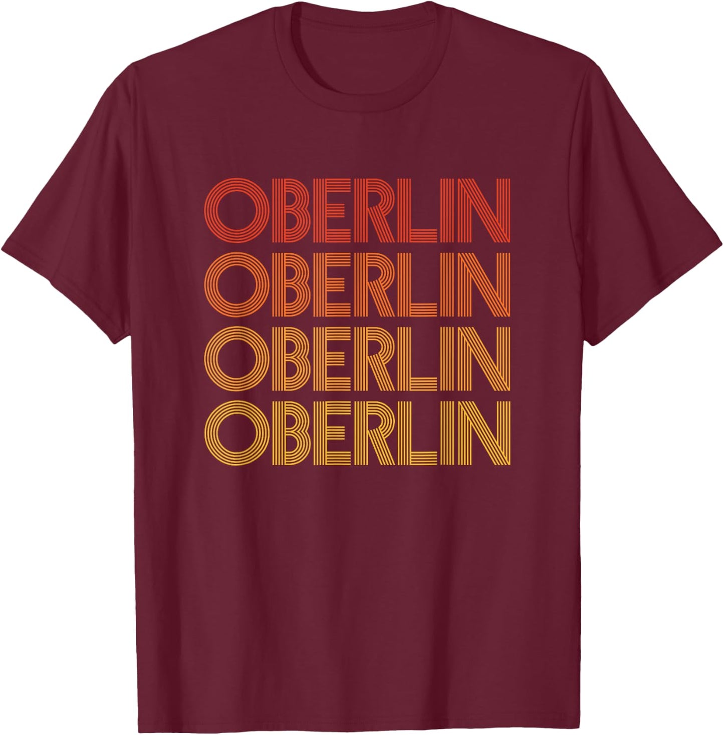 Oberlin, Ohio - Retro Vintage T Shirt T-Shirt - T-Shirt | Maroon