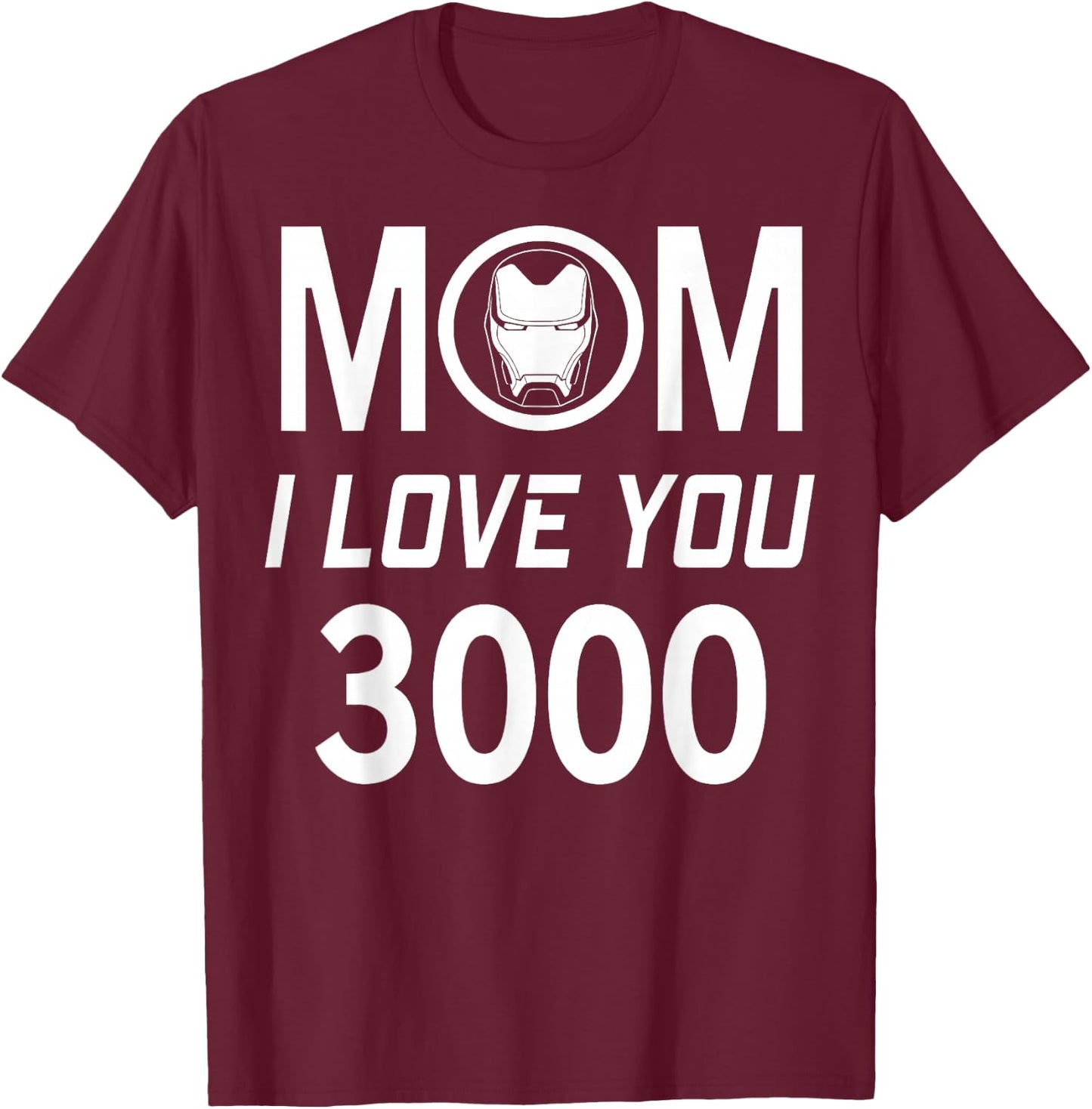 Marvel Iron Man Mom I Love You 3000 Mother's Day T-Shirt - T-Shirt | Maroon