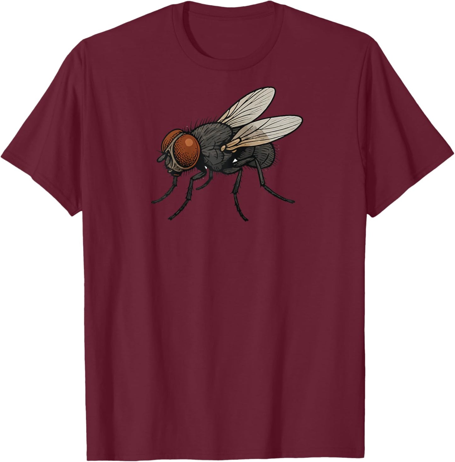 Fly Common House Fly Insect Costume Biology Raglan Baseball T-Shirt - T-Shirt | Maroon