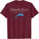 Vintage Ocean Isle Beach NC Dolphin T Shirt Men Women Kids T-Shirt - T-Shirt | Maroon