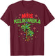 Mele Kalikimaka Hawaiian Christmas Palm Tree Lights Xmas T-Shirt - T-Shirt | Maroon