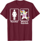 Funny Unicorn History Teacher History Teacher Gifts T-Shirt - T-Shirt | Maroon