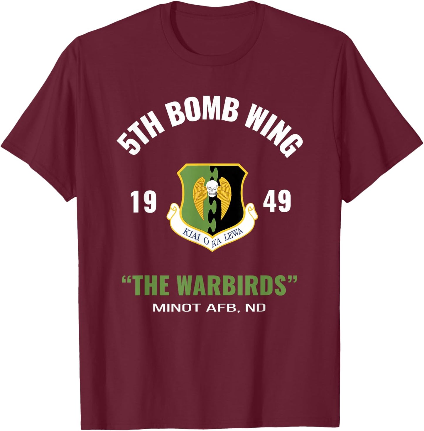 Military 5th Bomb Wing T-Shirt - T-Shirt | Maroon