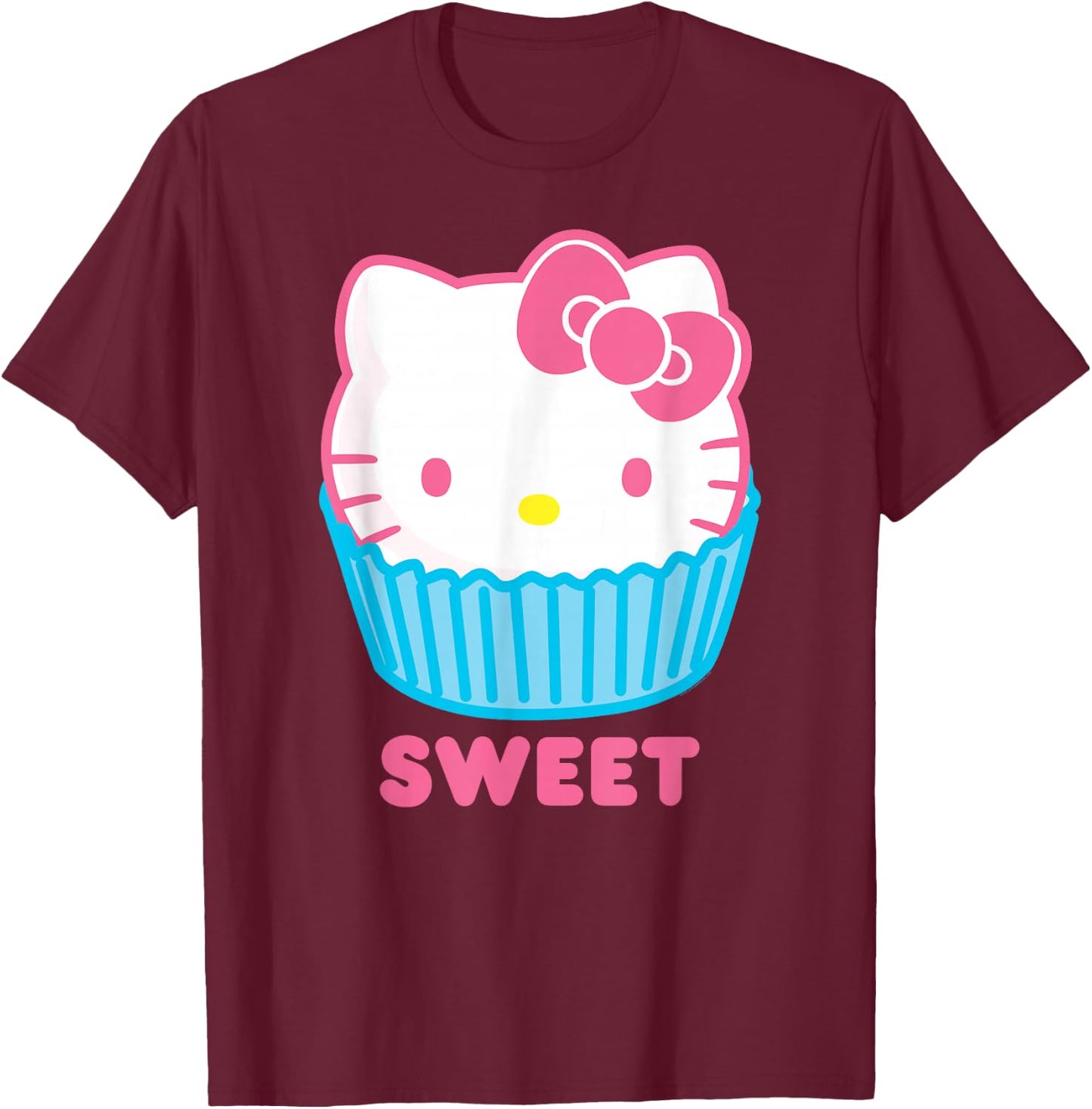 Hello Kitty Sweet Cupcake T-Shirt - T-Shirt | Maroon