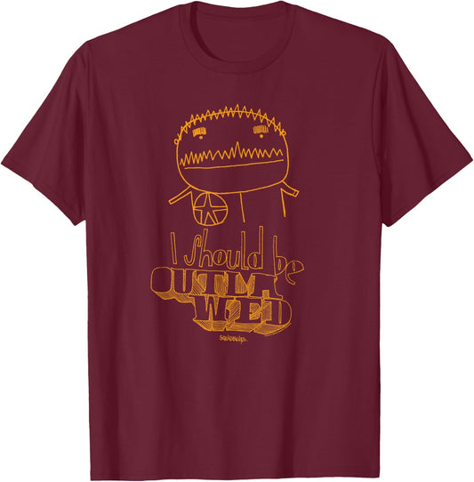 Adult Swim Squidbillies Outlawed Black Cartoon , Small T-Shirt - T-Shirt | Maroon