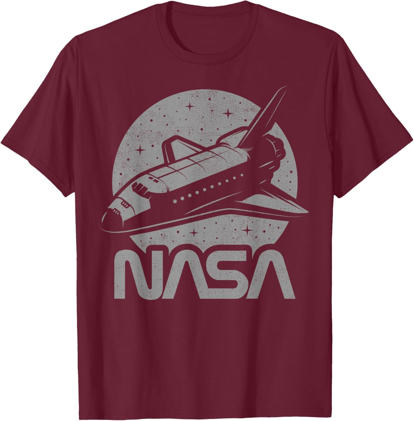 NASA Space Shuttle Moon and Stars T-Shirt - T-Shirt | Maroon