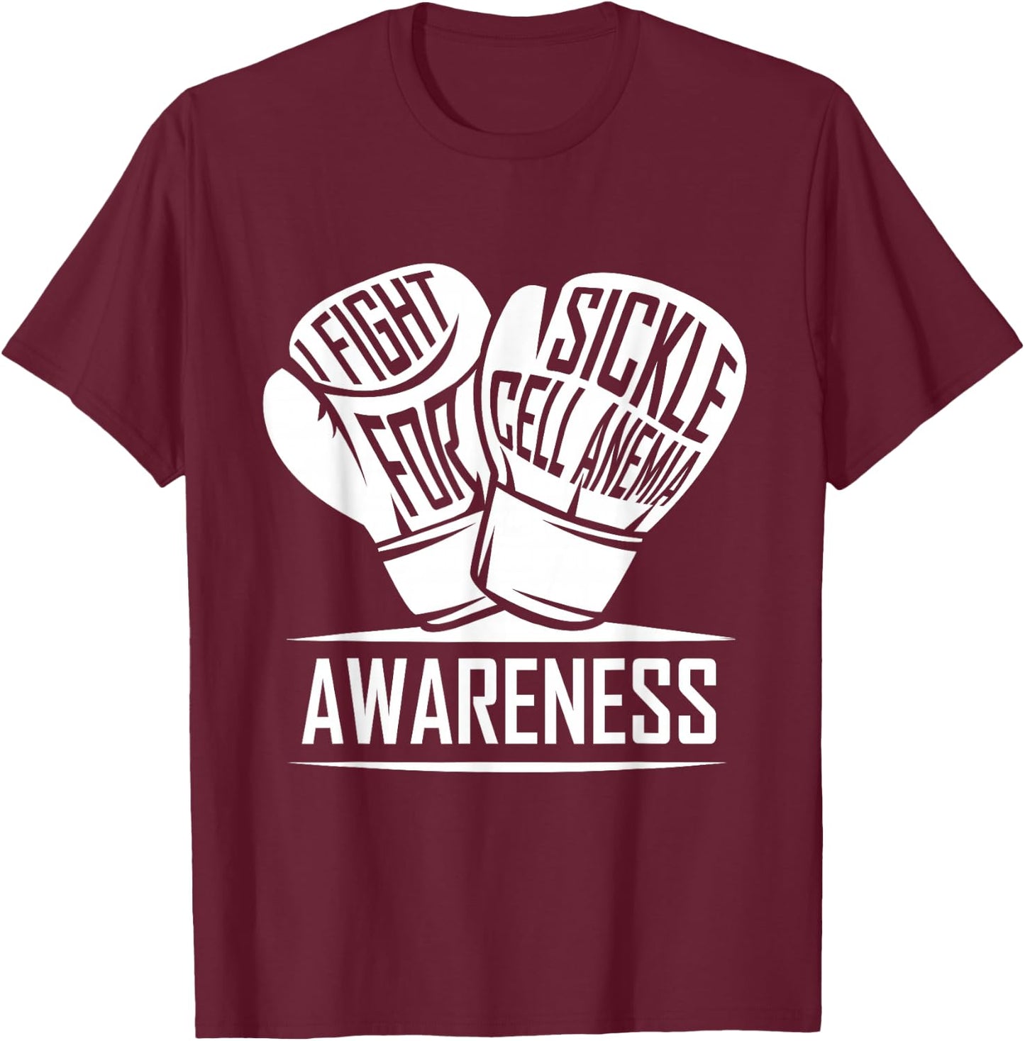 Sickle Cell Awareness Shirt Anemia Support Fight T-Shirt - T-Shirt | Maroon