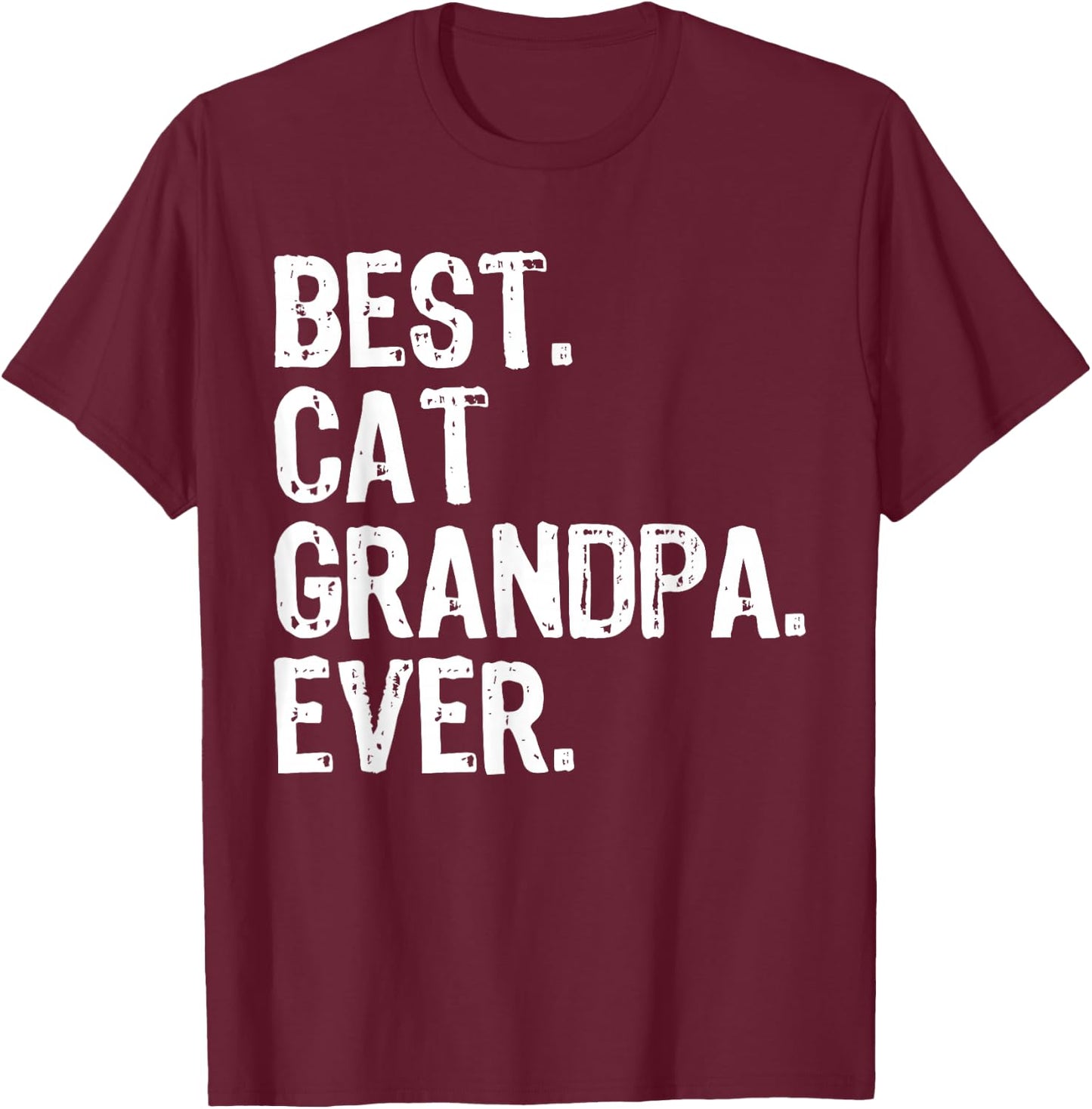 Best Cat Grandpa Ever Funny Cool T-Shirt - T-Shirt | Maroon