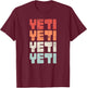 Retro Distressed YETI Bigfoot Vintage T-Shirt - T-Shirt | Maroon