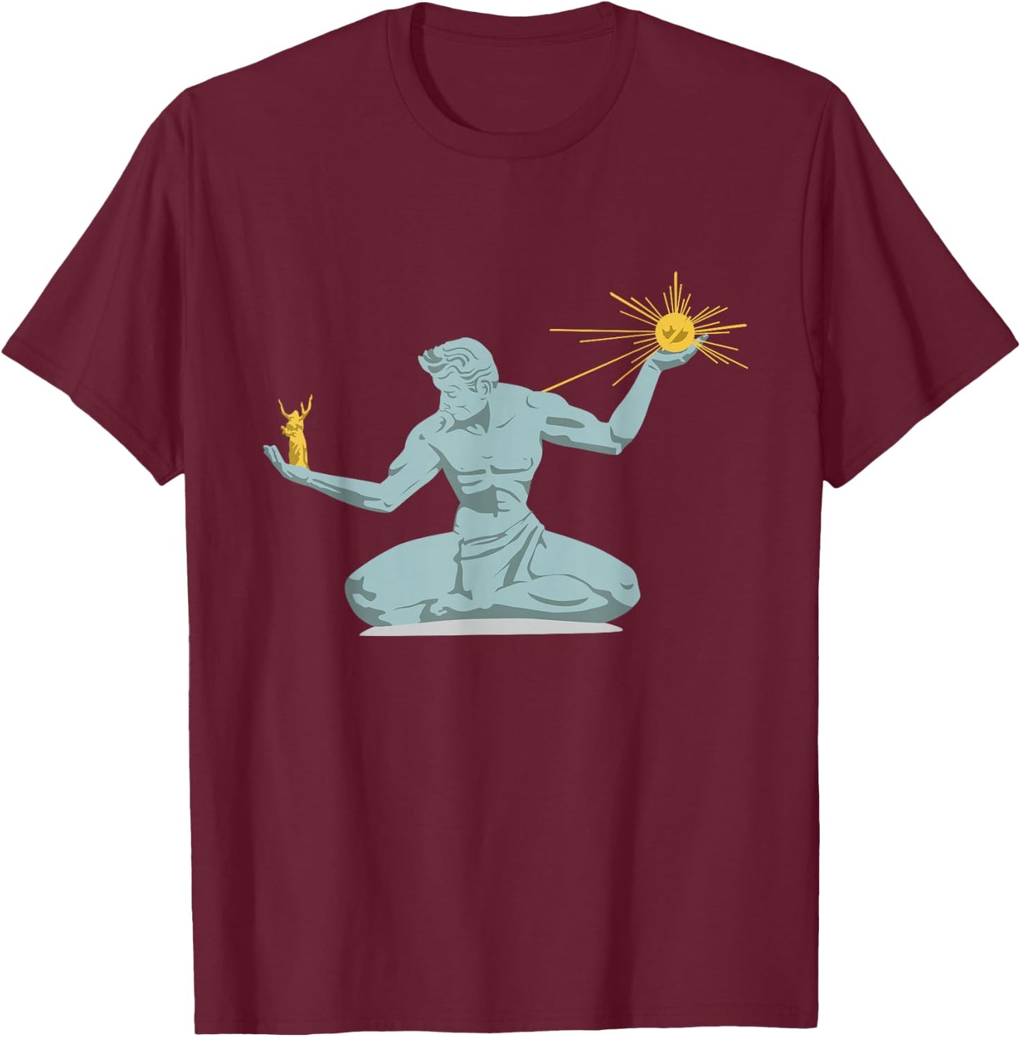 The Spirit of Detroit T-Shirt - T-Shirt | Maroon