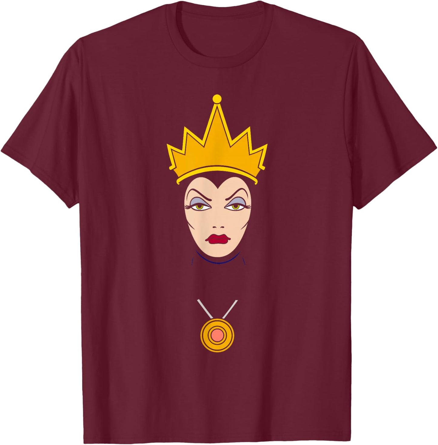 Disney Villains Evil Queen Big Face T-Shirt - T-Shirt | Maroon