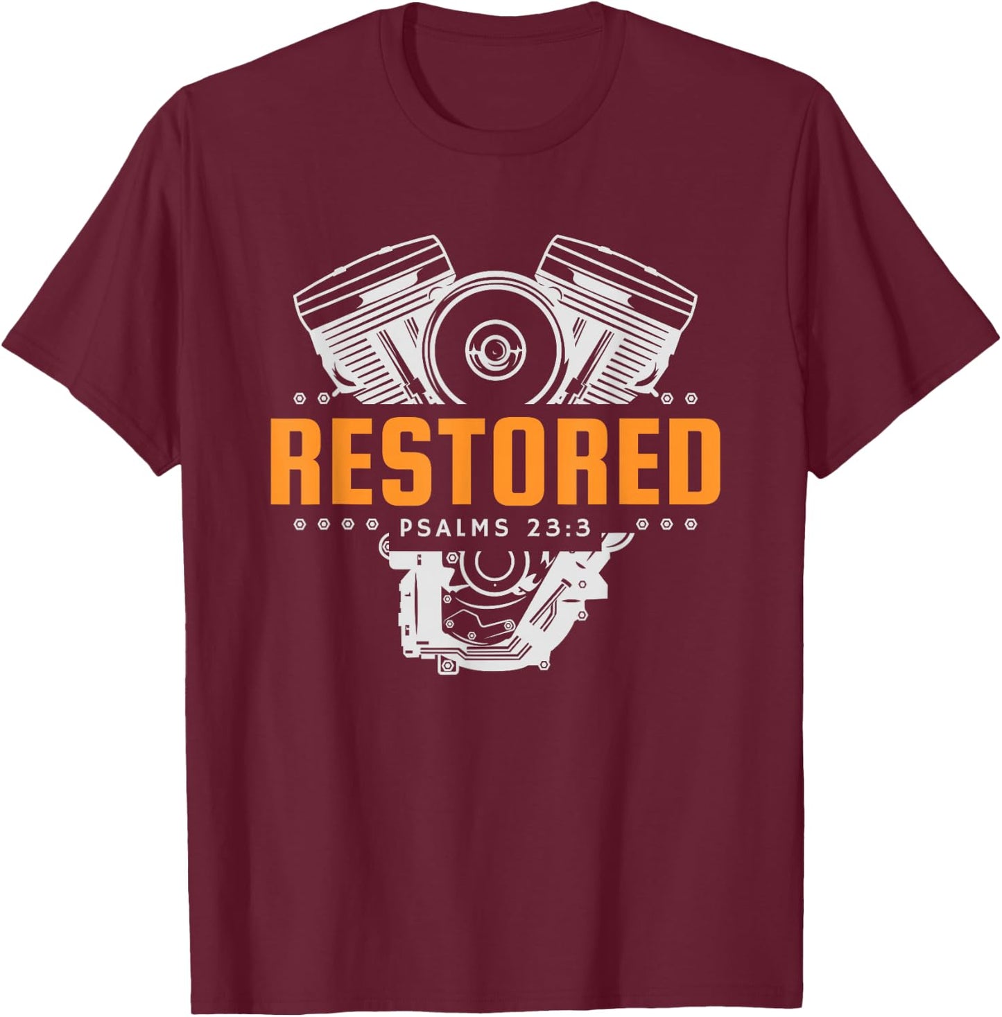 Christian Mechanic Restored Cars Automobile T-Shirt - T-Shirt | Maroon