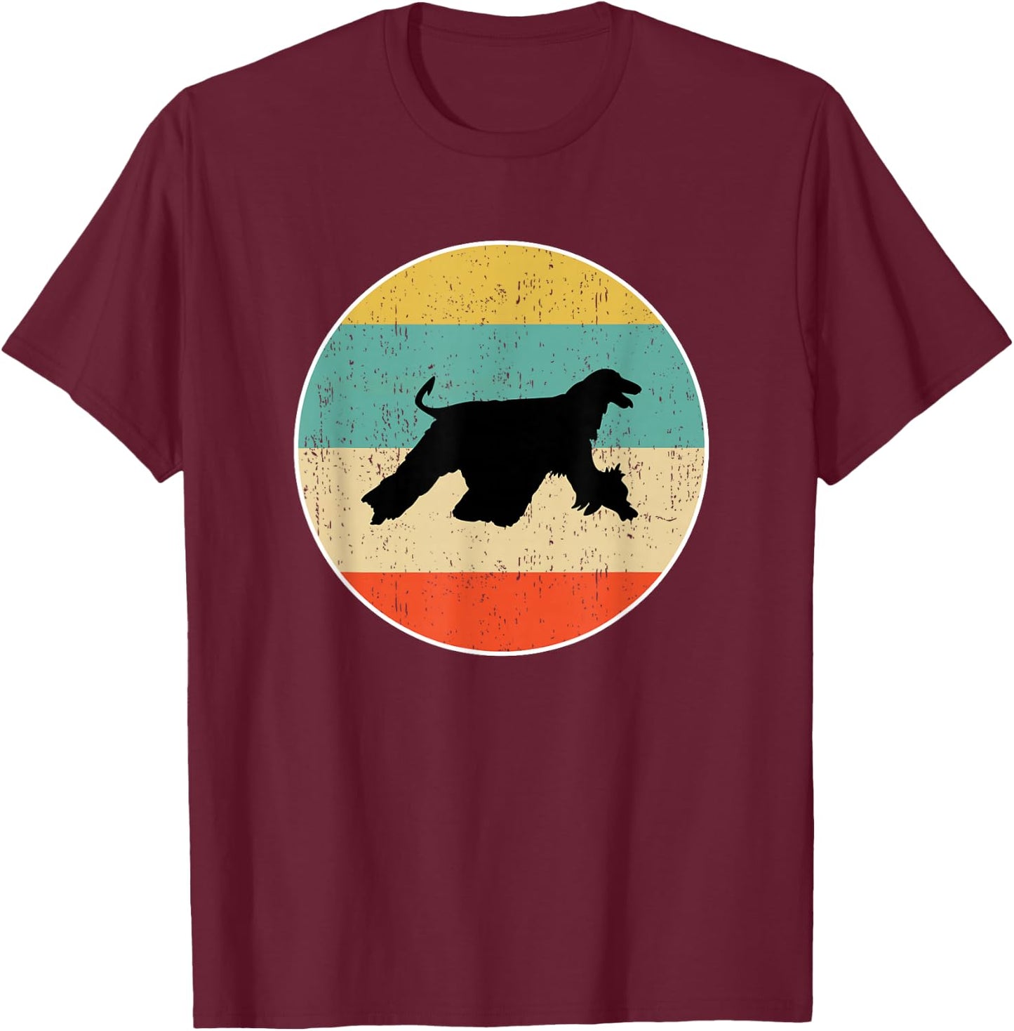 Afghan Hunting Dog T-Shirt - T-Shirt | Maroon