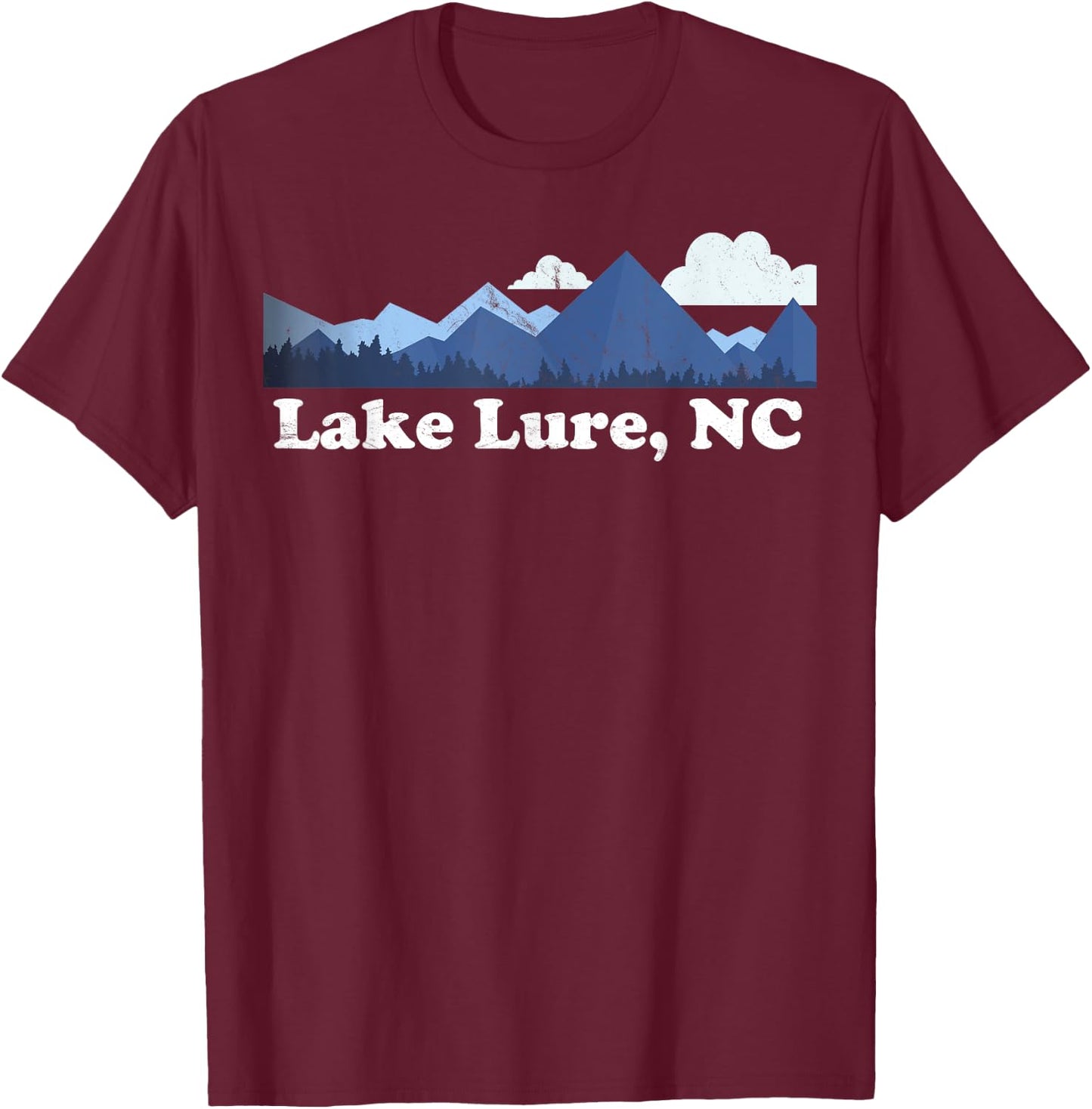 Cute Lake Lure North Carolina Blue Ridge Mountains NC T-Shirt - T-Shirt | Maroon