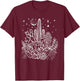Cactus, Crystals, Succulents Desert Moon Witchy Goth T-Shirt - T-Shirt | Maroon
