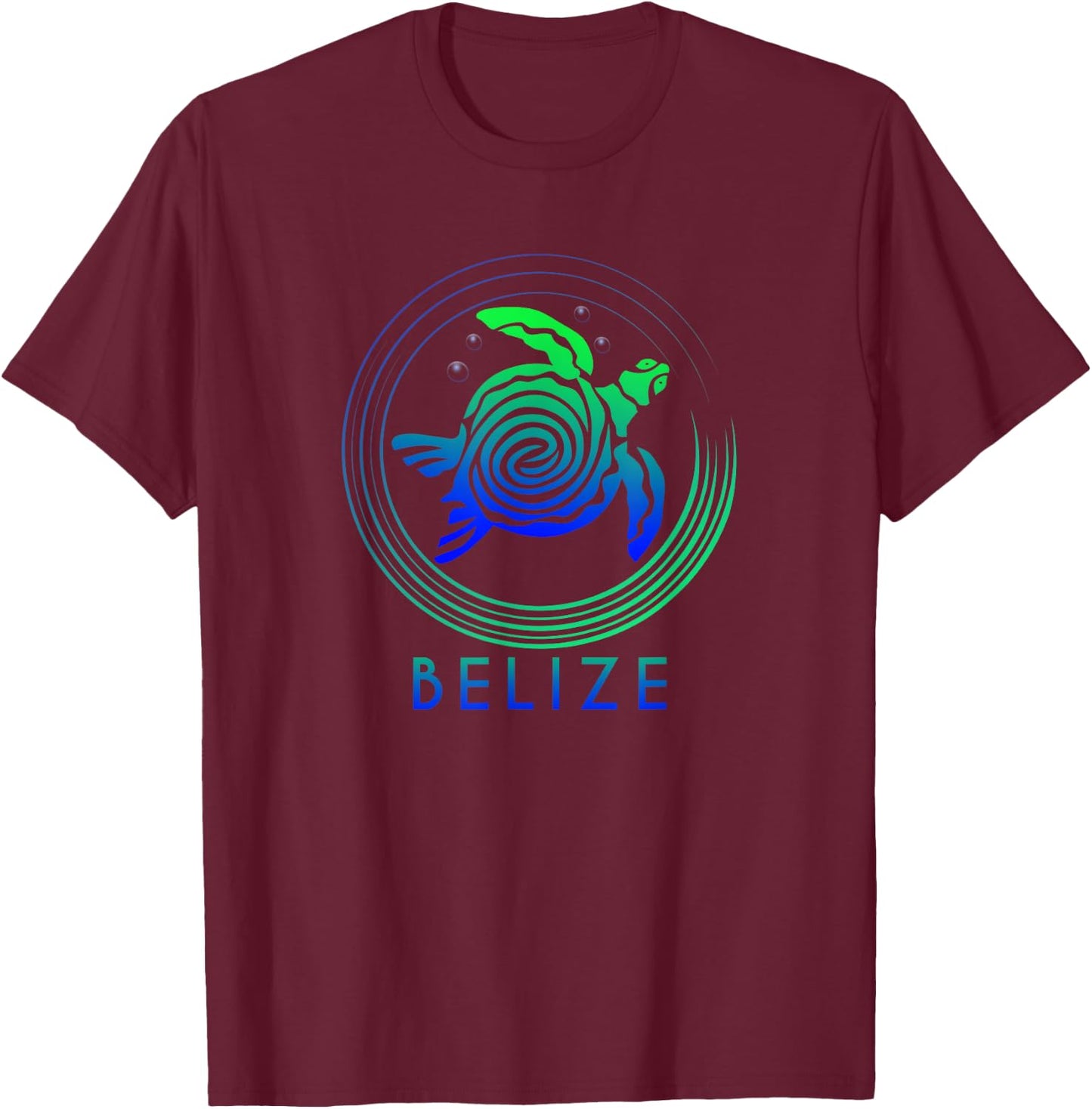 Belize / Tribal Belize Turtle T-Shirt - T-Shirt | Maroon