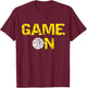 Game On Basketball; Blue Black Yellow Gold Team Colors T-Shirt - T-Shirt | Maroon