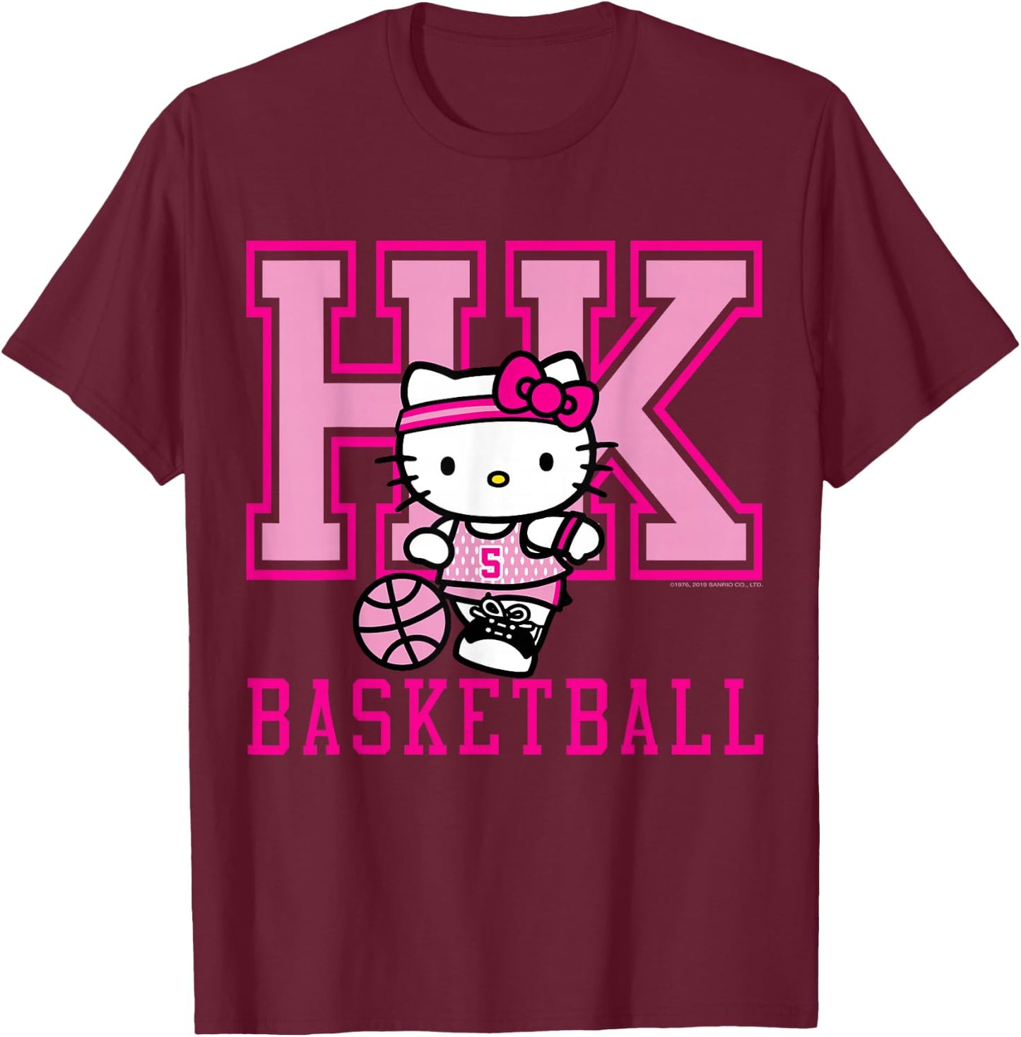Hello Kitty Basketball Sports Athlete Shirt T-Shirt - T-Shirt | Maroon