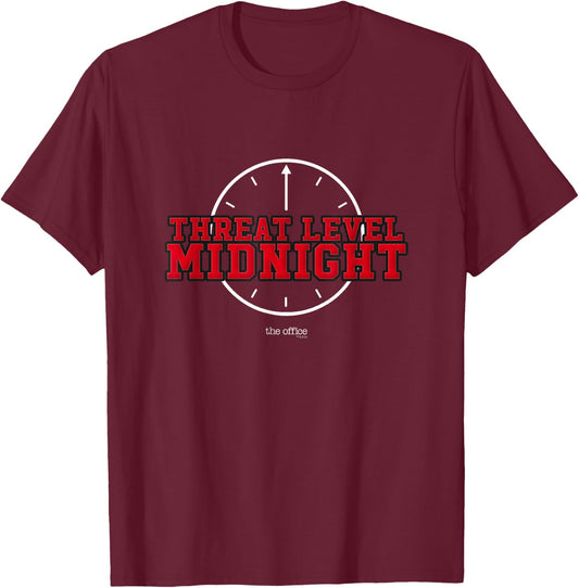 The Office Threat Level Midnight Michael Scott T-Shirt - T-Shirt | Maroon
