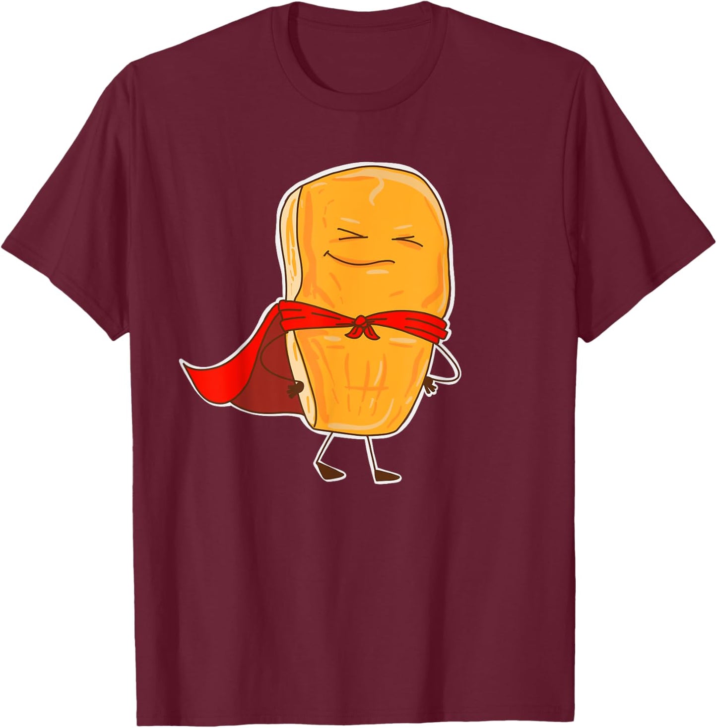 Chicken Nugget | Cute Super Halloween Food Puns Funny Gift T-Shirt - T-Shirt | Maroon