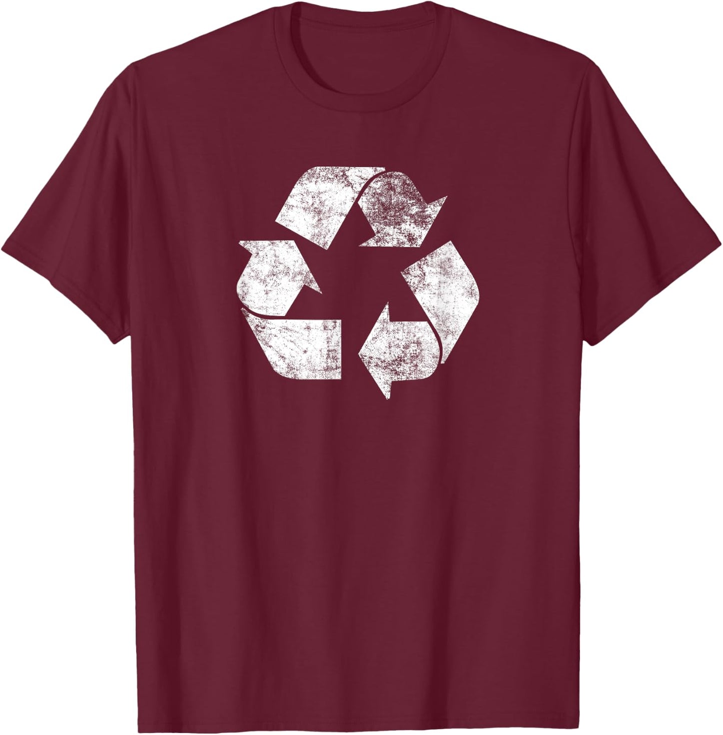 Earth Day Shirt Recycle Logo Vintage Recycling Gift T-Shirt - T-Shirt | Maroon